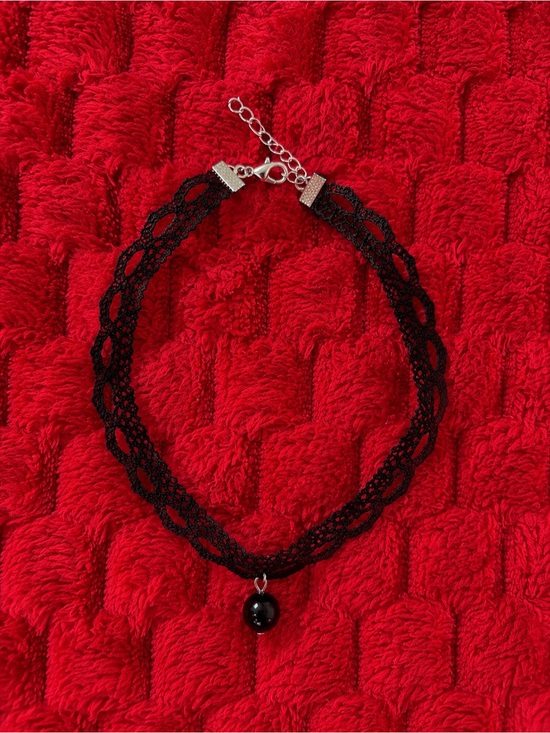 Jewelry - 🖤 Black Lace Choker Necklace with Pendant - Women Jewelry